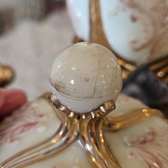 Northwood Inverted Fan Sugar Creamer Spooner Uranium Custard Glass Antique EAPG - Picture 12 of 16